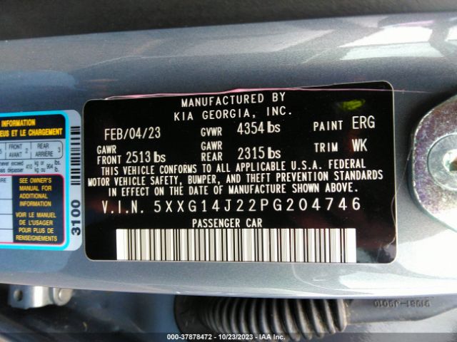 5XXG14J22PG204746 KIA K5 LXS