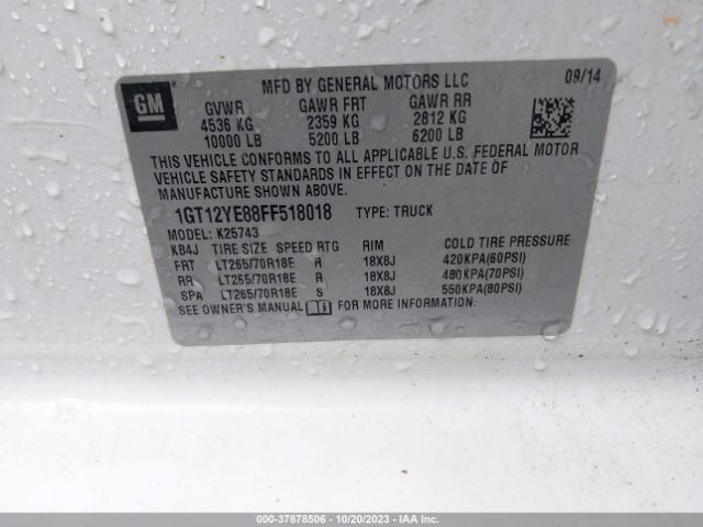 1GT12YE88FF518018 GMC Sierra 2500hd Sle