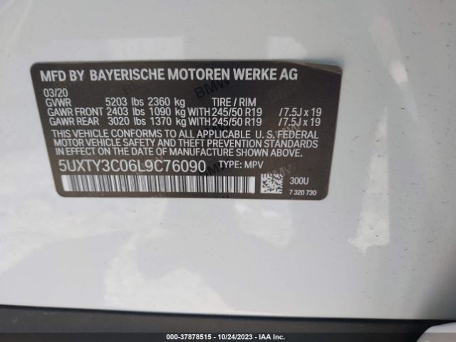 5UXTY3C06L9C76090 BMW X3 Sdrive30i