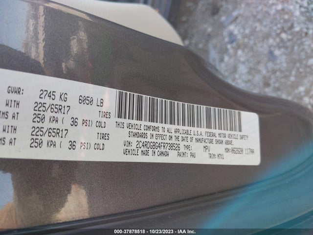 Dodge Grand Caravan Avp/se 2015 2C4RDGBG4FR738526 Image 9