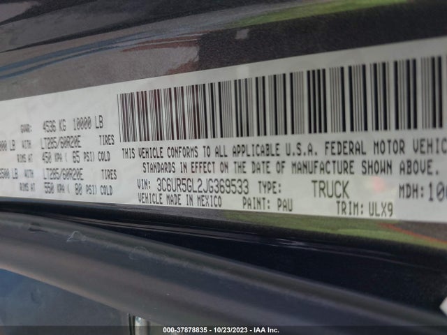 3C6UR5GL2JG369533 RAM 2500 Limited