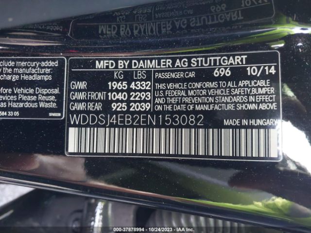 WDDSJ4EB2EN153082 Mercedes-Benz Cla-class Cla 250