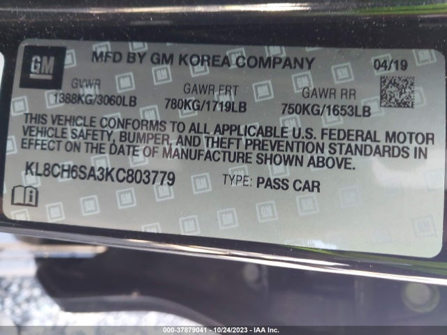 Chevrolet Spark Activ 2019 KL8CH6SA3KC803779 Image 9