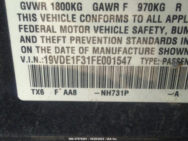 Acura ILX 2015 19VDE1F31FE001547 Image 9