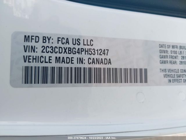 2C3CDXBG4PH531247 Dodge Charger Sxt