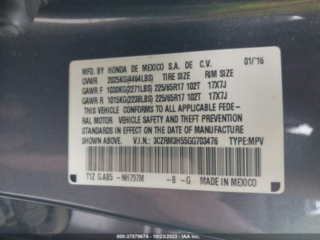 3CZRM3H55GG703476 Honda CR-V EX