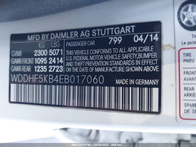 WDDHF5KB4EB017060 Mercedes-Benz E-class E 350