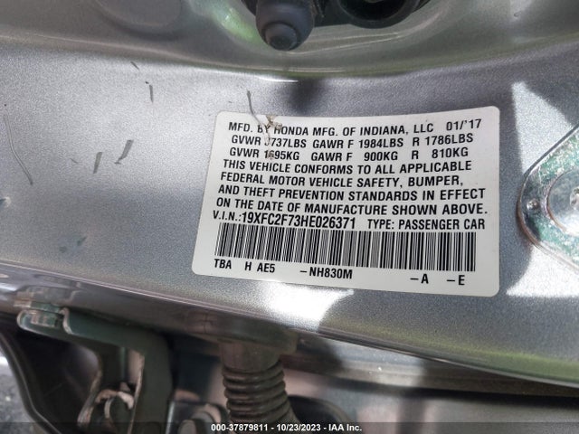 Honda CIVIC EX 2017 19XFC2F73HE026371 Image 9