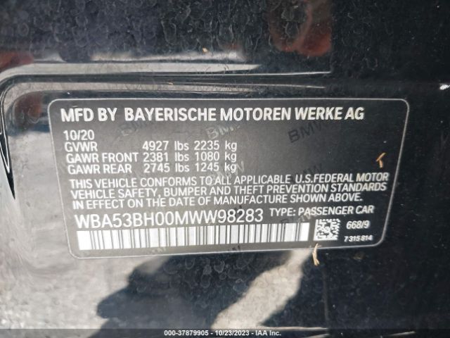 WBA53BH00MWW98283 BMW 5 Series 530i