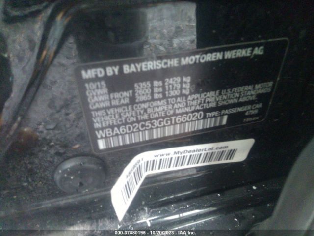 WBA6D2C53GGT66020 BMW 6 Series 640i Xdrive