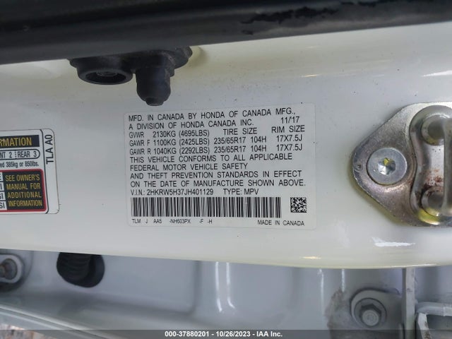 2018 HONDA CR-V LX VIN: 2HKRW5H37JH401129