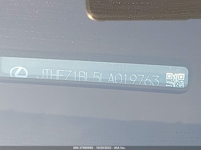 2020 LEXUS GS GS 350 F SPORT VIN: JTHEZ1BL5LA019763