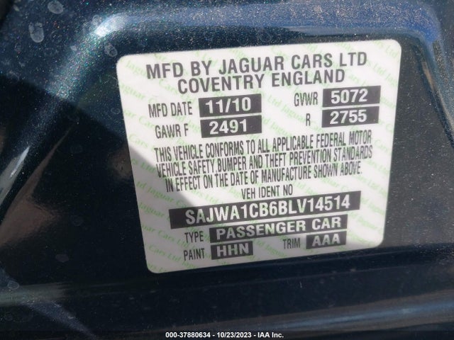 2011 JAGUAR XJ SAJWA1CB6BLV14514 Photo 8