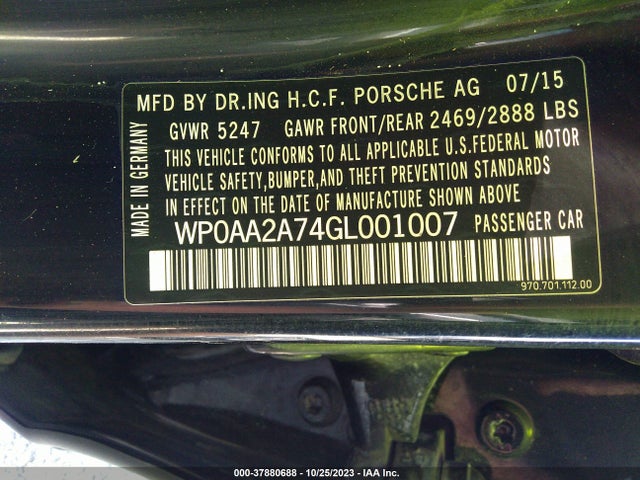 2016 PORSCHE PANAMERA WP0AA2A74GL001007 Photo 8