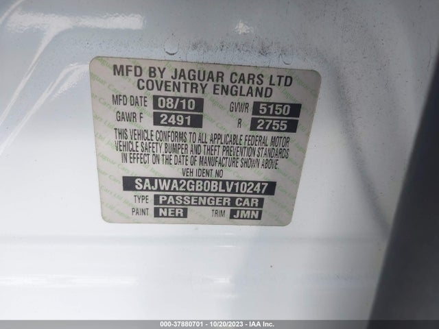 2011 JAGUAR XJ SAJWA2GB0BLV10247 Photo 8