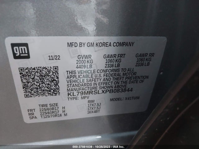 Chevrolet Trailblazer Lt 2023 KL79MRSLXPB083844 Image 9