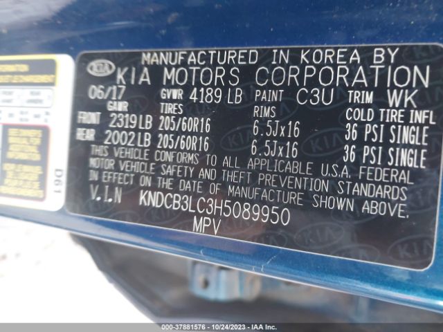 KNDCB3LC3H5089950 KIA NIRO LX