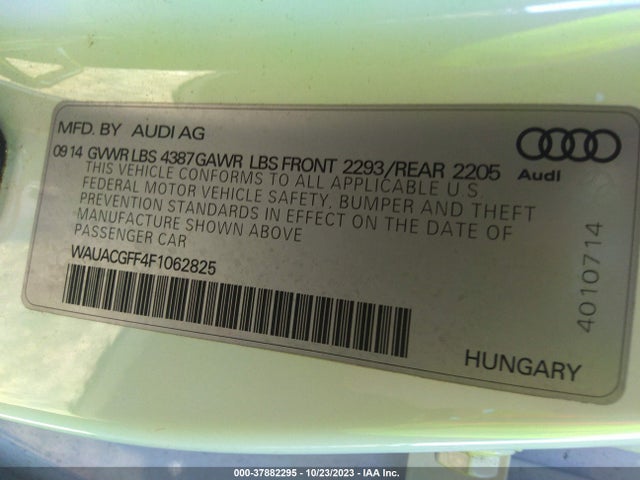 WAUACGFF4F1062825 Audi A3 1.8t Premium