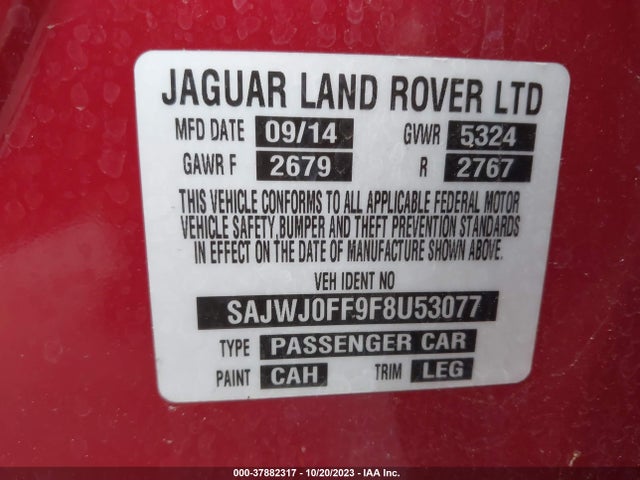 2015 JAGUAR XF SAJWJ0FF9F8U53077 Photo 8