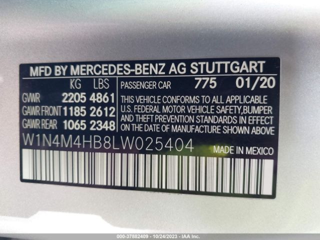 2020 MERCEDES-BENZ GLB 250 W1N4M4HB8LW025404 Photo 8