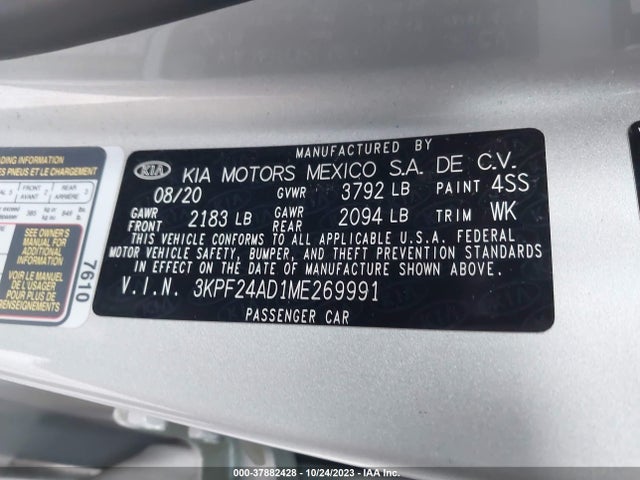 KIA mpi nu 2021 3KPF24AD1ME269991 Image 22