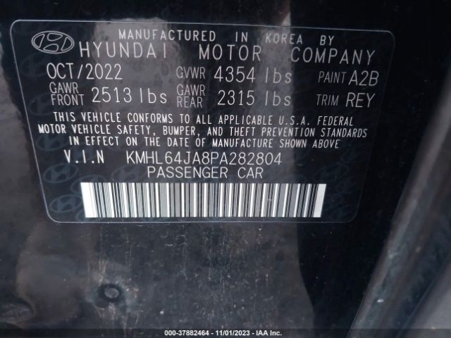 KMHL64JA8PA282804 Hyundai SONATA SEL