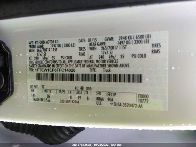 1FTEW1EP8FFC14028 Ford F-150 Xlt/xl/lariat