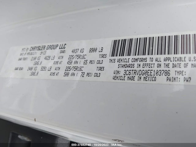 3C6TRVDG0EE103786 RAM Promaster