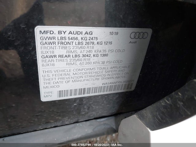 WA1ANAFY5L2029277 Audi Q5 Premium 45 Tfsi Quattro S Tronic/titanium Premium 45 Tfsi Quattro S Tronic