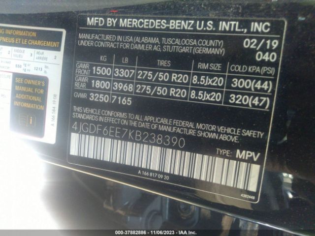 4JGDF6EE7KB238390 Mercedes-Benz Gls Gls 450