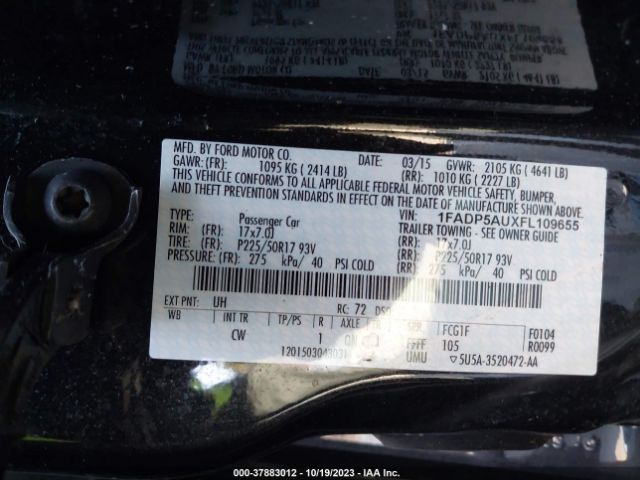 1FADP5AUXFL109655 Ford C-max Hybrid Se