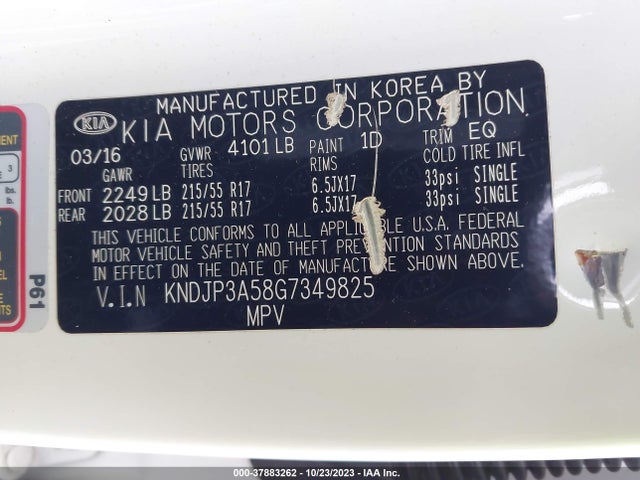 KIA SOUL + 2016 KNDJP3A58G7349825 Image 9