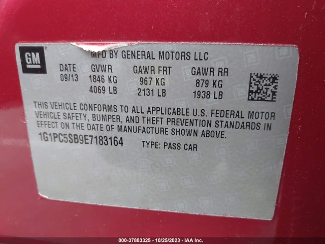Chevrolet Cruze 1lt Auto 2014 1G1PC5SB9E7183164 Image 9