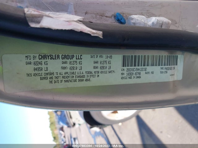 2010 DODGE CHARGER SXT VIN: 2B3CA3CV5AH122192