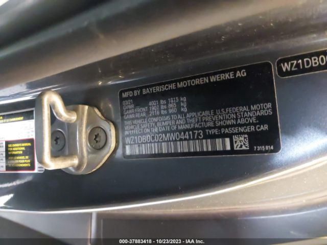 2021 TOYOTA GR SUPRA WZ1DB0C02MW044173 Photo 8