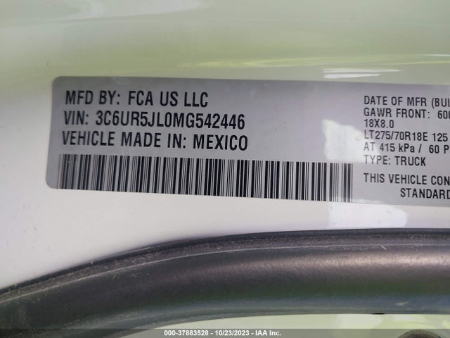 3C6UR5JL0MG542446 RAM 2500 Big Horn