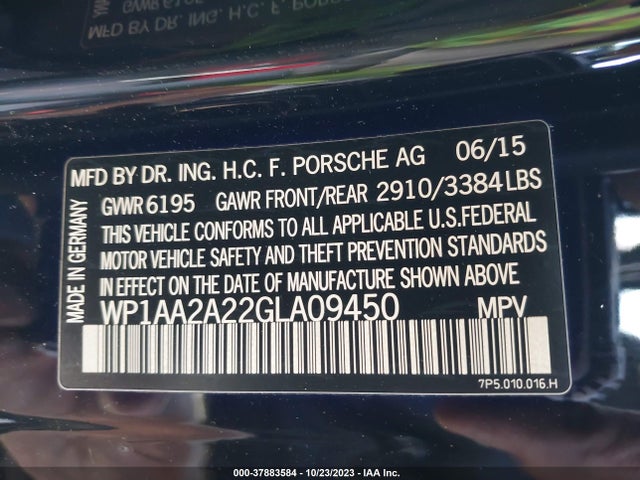 2016 PORSCHE CAYENNE WP1AA2A22GLA09450 Photo 8