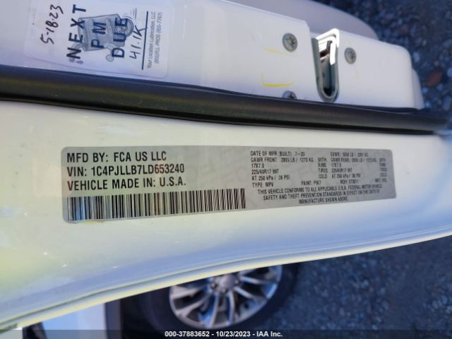 1C4PJLLB7LD653240 Jeep Cherokee Latitude Plus