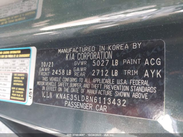 KNAE35LD8N6113432 KIA Stinger Gt-line