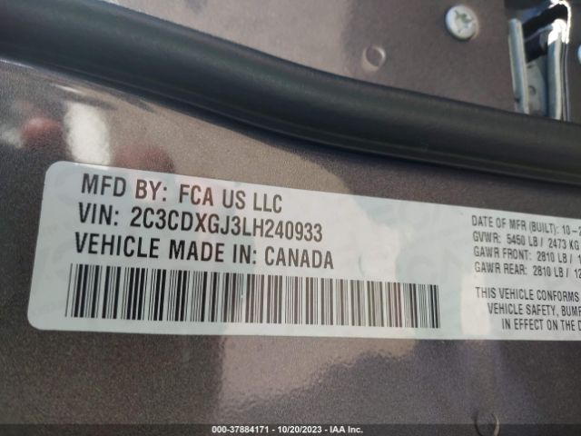 2020 DODGE CHARGER 2C3CDXGJ3LH240933 Photo 8