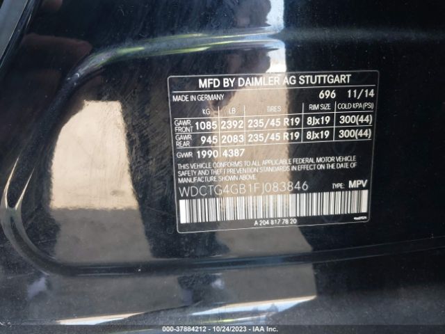 WDCTG4GB1FJ083846 Mercedes-Benz Gla-class Gla 250