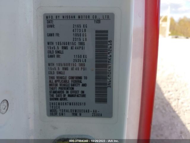 3N6CM0KN7MK692618 Nissan Nv200 Compact Cargo S