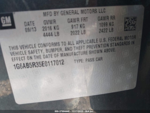 Cadillac ATS LUXURY 2014 1G6AB5R35E0117012 Image 9