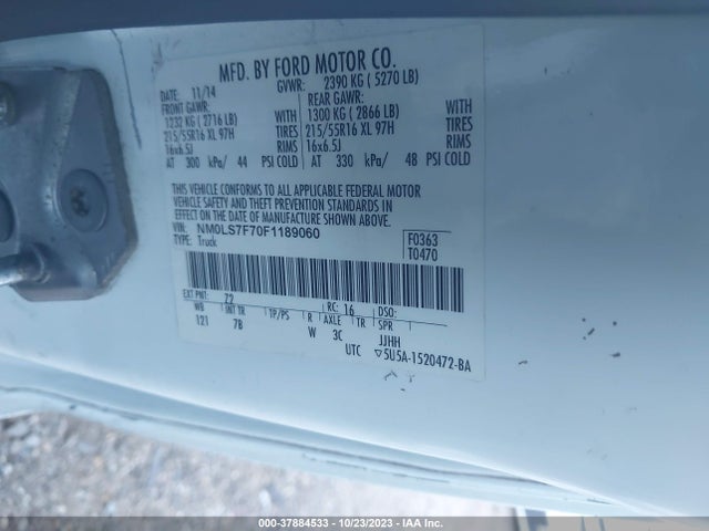 Ford Transit Connect Xlt 2015 NM0LS7F70F1189060 Image 9