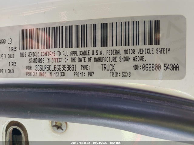 RAM 2500 Tradesman 2016 3C6UR5CL6GG359831 Image 9