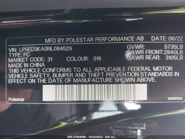 Polestar 2 2022 LPSED3KA0NL084529 Image 9