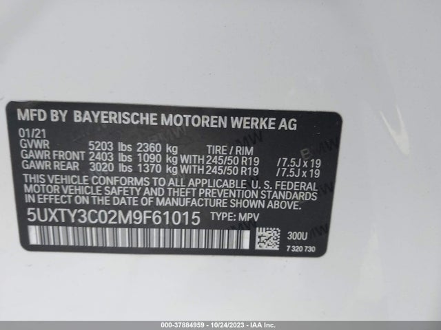 BMW X3 Sdrive30i 2021 аукцион фото