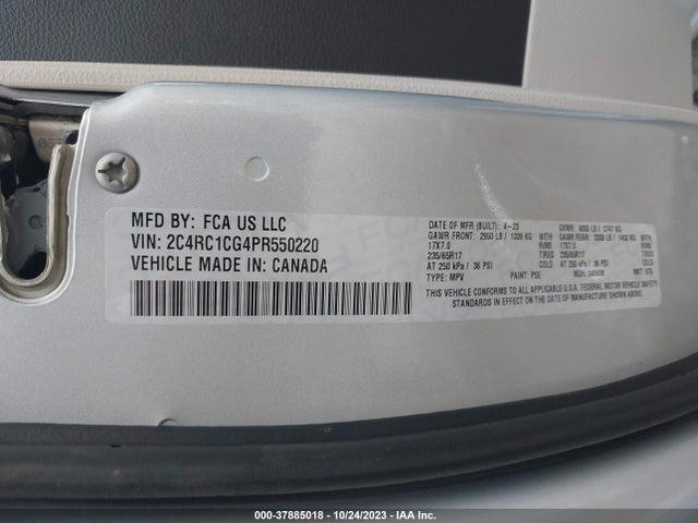 2C4RC1CG4PR550220 Chrysler Voyager Lx