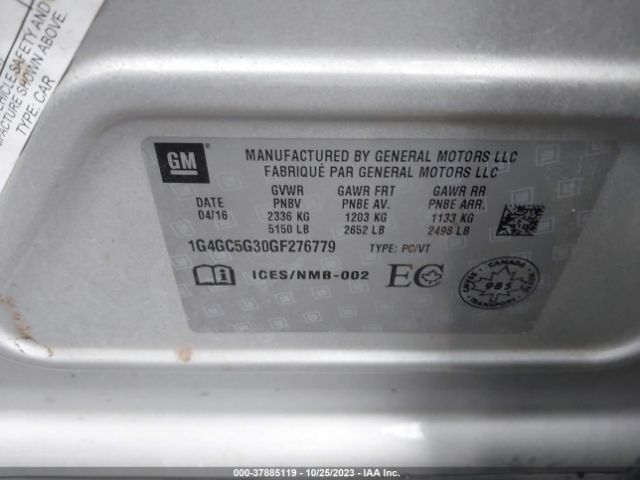 1G4GC5G30GF276779 Buick Lacrosse Leather