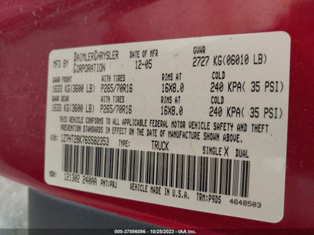 2006 MITSUBISHI RAIDER 1Z7HT28K76S582353 Photo 8